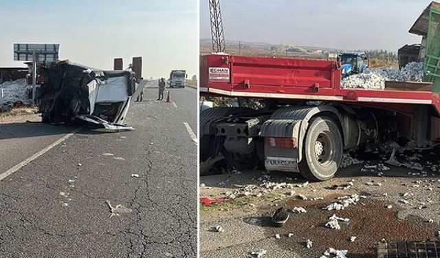Diyarbakır’da traktörle TIR çarpıştı: 1 yaralı