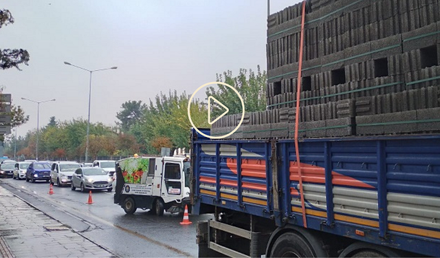 Diyarbakır'da TIR arıza yaptı: Trafik aksadı