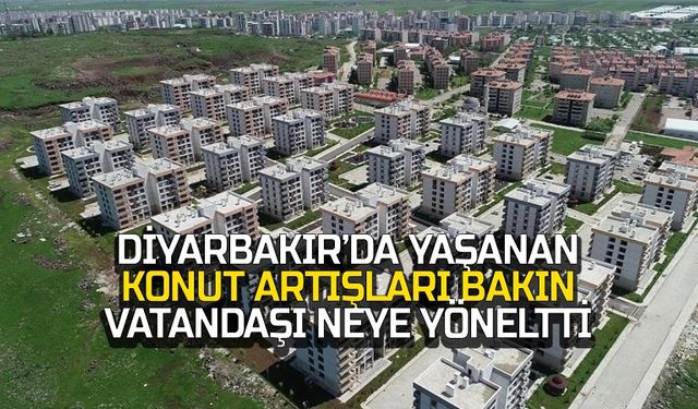 Diyarbakır’daki konut artışı bakın vatandaşı neye yöneltti