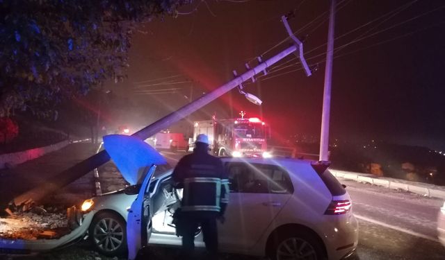 Mardin Artuklu'da gece saatlerinde bir kaza yaşandı