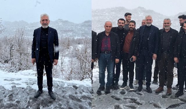 Diyarbakır merkezde yağmur, dağda kar yağdı