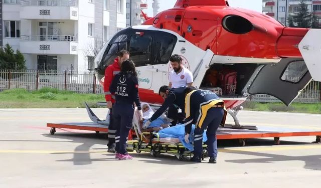 Diyarbakır’da helikopter kriz geçiren kadın için havalandı