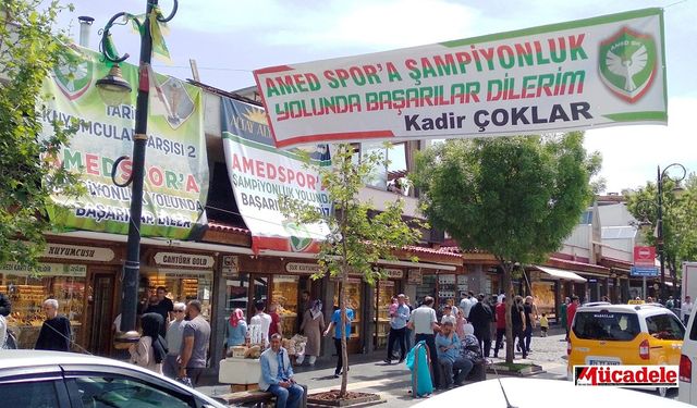 Diyarbakır, Amedspor’un pankartlarıyla donatıldı