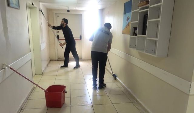 Diyarbakır’daki hastanede temizlik seferberliği