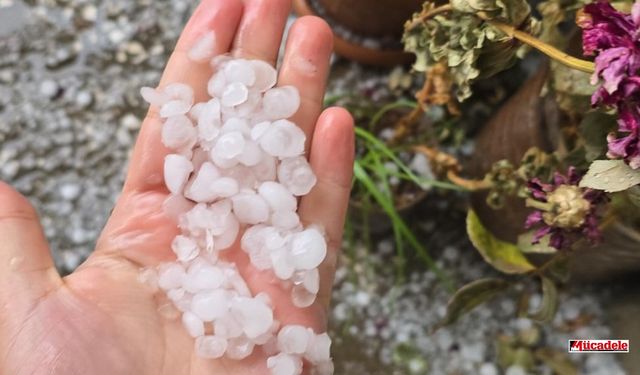 Diyarbakır’da dolu yağdı: Beyaza büründü