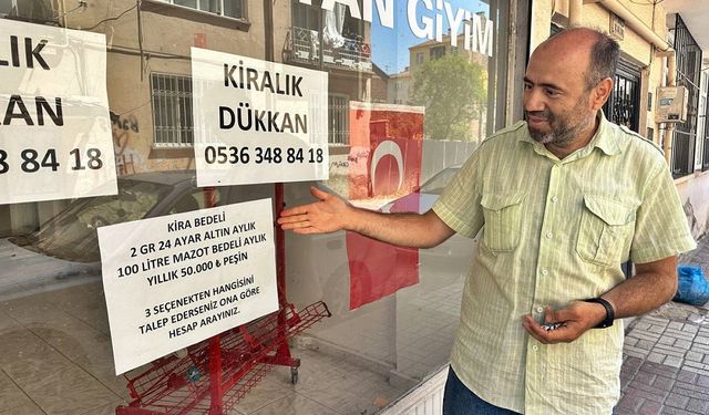 450 ekmek karşılığında dükkanını kiraya veriyor!