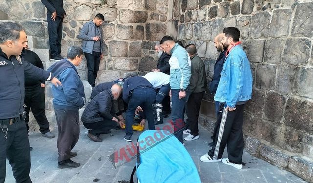 Son dakika! Diyarbakır surlarından bir kadın düştü