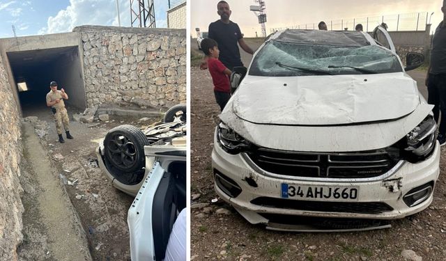 Diyarbakır’da otomobil köprüden uçtu: Yaralılar var!