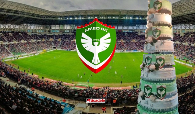 Yer Doğubayazıt: Düğünde Amedspor logolu dev pasta yaptılar!