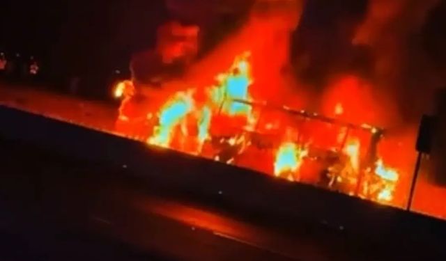 Diyarbakır yolcu otobüsü yandı: İşte detayları