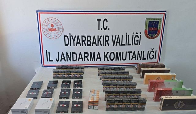 Diyarbakır’da binlerce paket kaçak sigara yakalandı