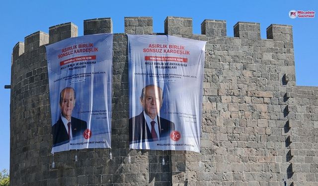 Diyarbakır’da Devlet Bahçeli’nin posterleri asıldı