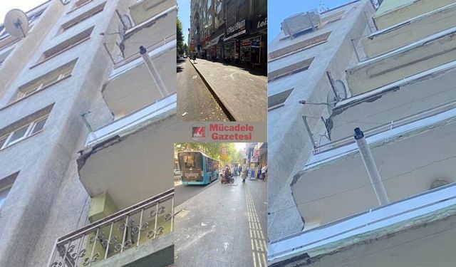 Diyarbakır’daki apartman cephesi yıkılıyor! Binlerce kişi tehdit altında