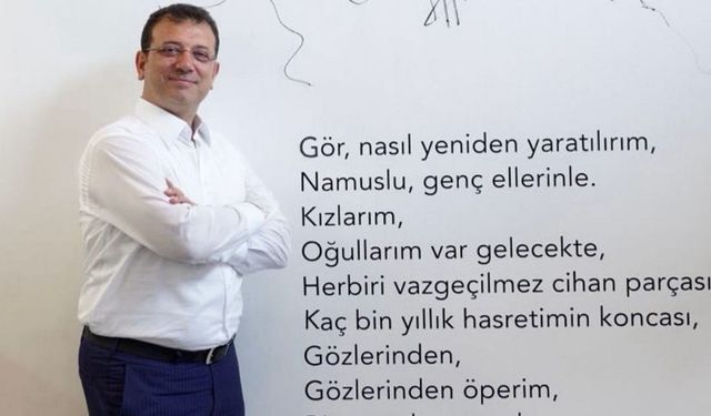 İmamoğlu Diyarbakırlı ünlü şairin şiirini paylaştı