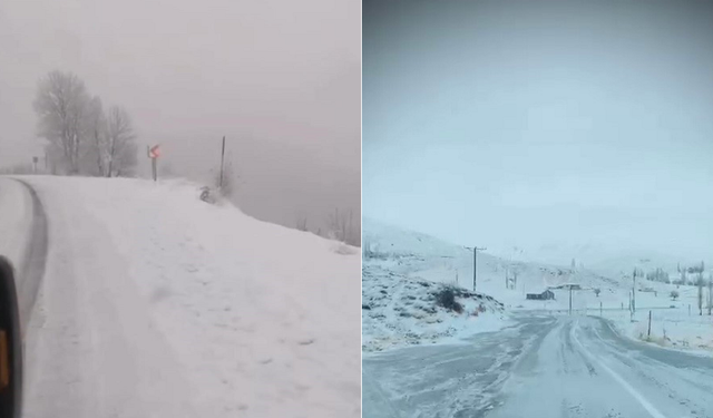 Adıyaman Malatya ve Tunceli’ye kar geldi: Yollar kapandı!