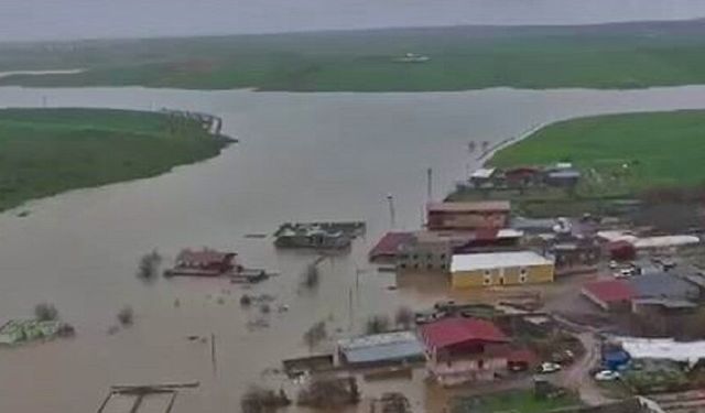 Diyarbakır'da dereler taştı, mahalle sular altında kaldı!