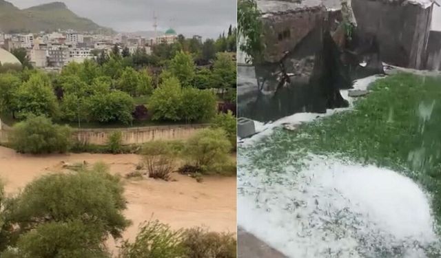 Diyarbakır’a dolu ve yağmur vurdu: Piknik alanları su altında kaldı!