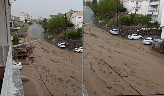 Diyarbakır'da şiddetli yağış: Sokaklar göle döndü