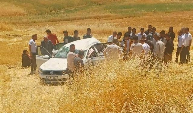 Diyarbakır'da otomobil tarlaya yuvarlandı: Çok sayıda yaralı var!