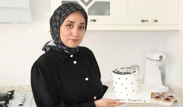 Diyarbakır’da 2 çocuk annesi, evini pastaneye çevirdi