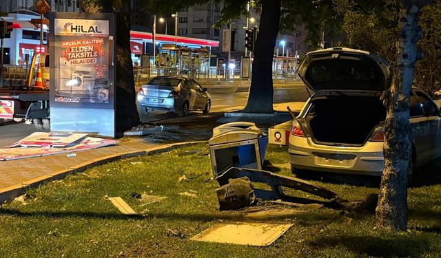 Parka dalan otomobil ortalığı savaş alanına çevirdi!