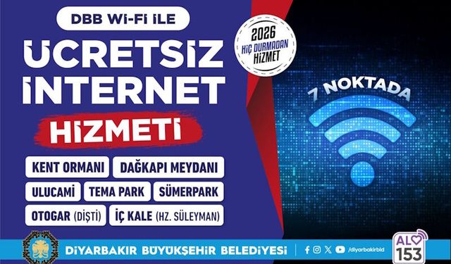 Diyarbakır Büyükşehir’den ücretsiz internet: İşte hizmet verilen yerler