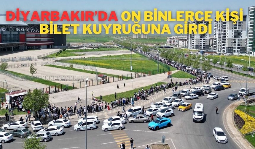 Diyarbakır’da on binlerce Amedspor taraftarı bilet kuyruğuna girdi
