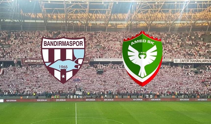 Bandırmaspor Amedspor maçının kanalı belli oldu!