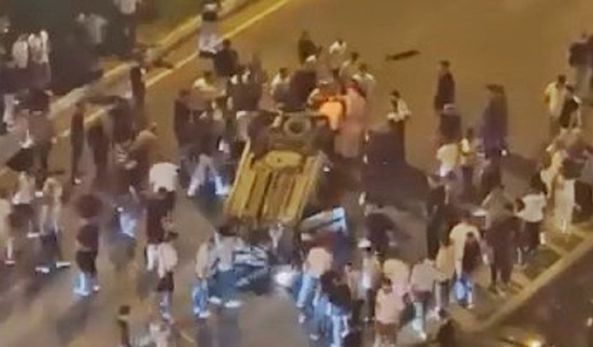 Diyarbakır'da otomobil ters döndü: Yaralılar var!