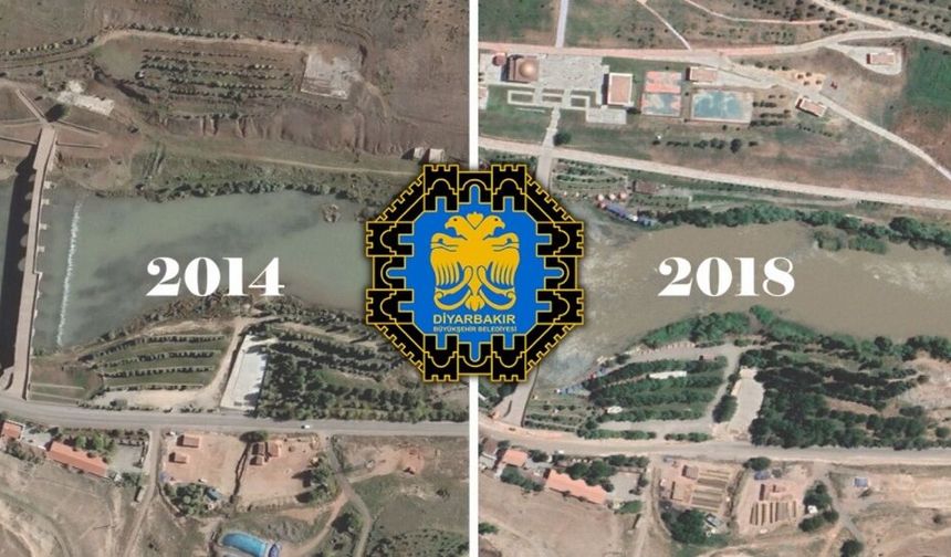 Diyarbakır Büyükşehir'den çarpıcı açıklama: "On Gözlü Köprü'de ağaçlandırma değil..."