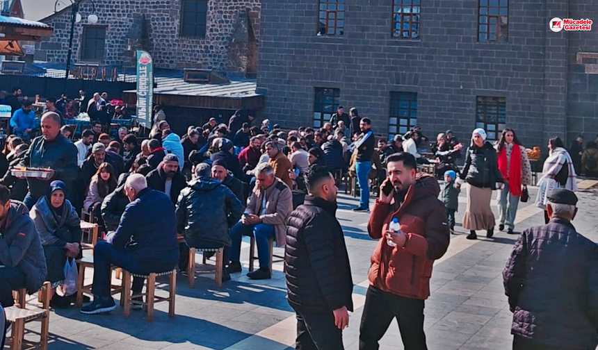 Diyarbakır’da güneş yüzünü gösterdi: Herkes oraya akın etti!
