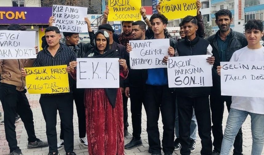 Gençlerin 'başlık parası' isyanı: Sokağa çıktılar, protesto ettiler!