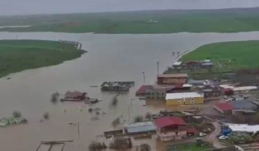 Diyarbakır'da dereler taştı, mahalle sular altında kaldı!