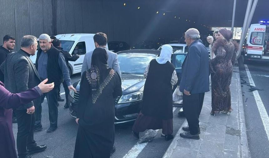 Diyarbakır'da düğün yolunda kaza: Yaralılar var