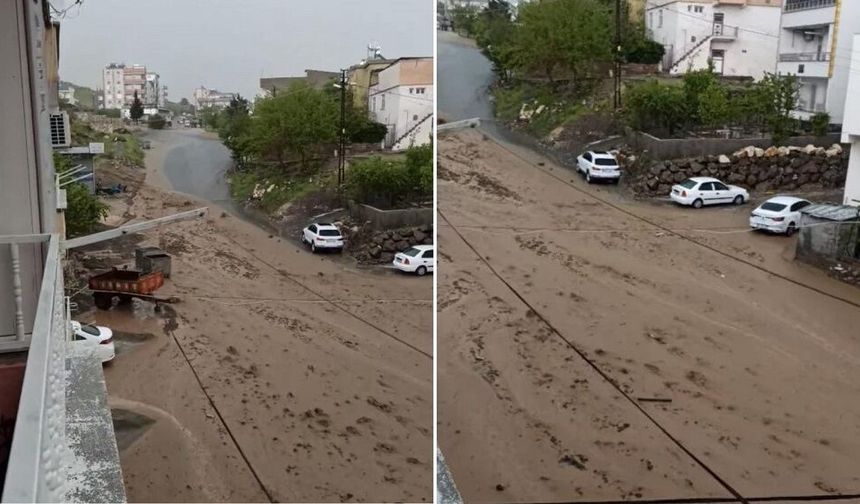 Diyarbakır'da şiddetli yağış: Sokaklar göle döndü