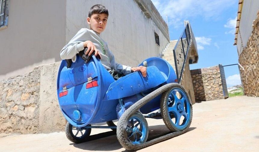 Diyarbakırlı babadan engelli oğluna hayat veren icat!