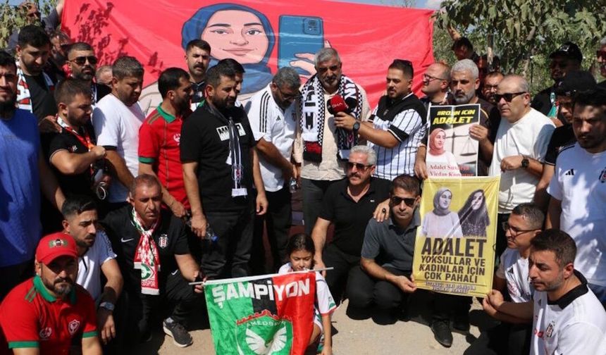 Amedspor ve Beşiktaş taraftarından Rojin'in mezarına ziyaret