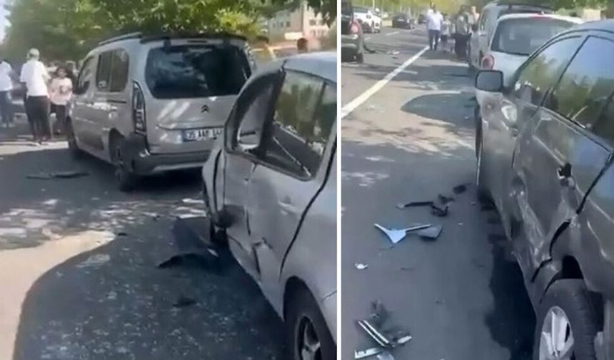 Diyarbakır’da otomobil 4 aracı biçti: Yaralı var
