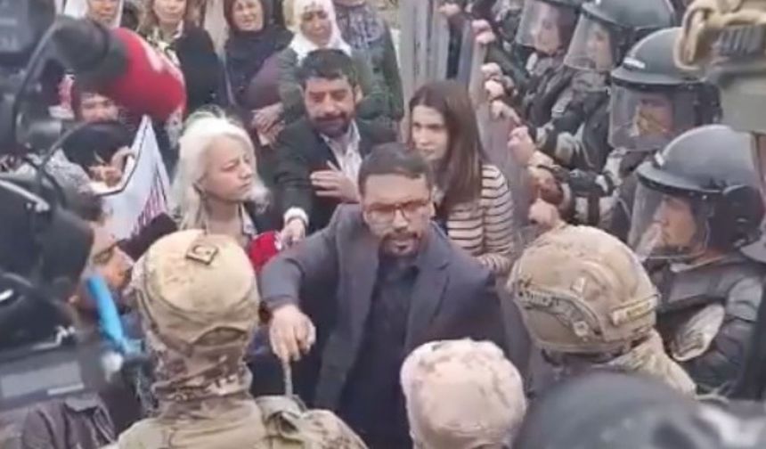 Diyarbakır’da eylem: DEM Partililerden jandarmaya tepki!