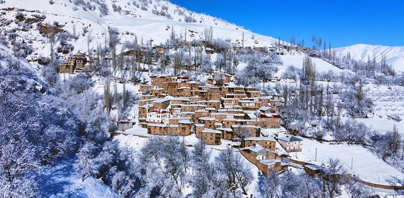 Bitlis Taş Evler Kar Manzara