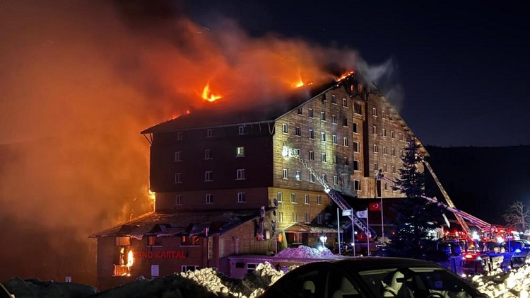 Bolu Kartalkaya Otel Yangın