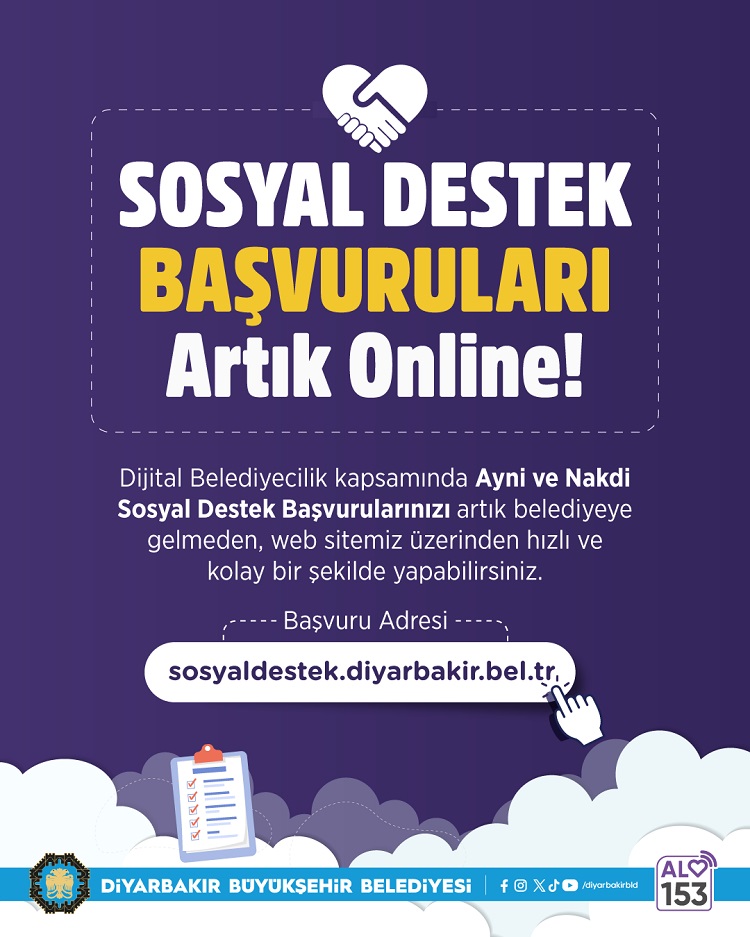 Diyarbakır Büyükşehir’den Sosyal Yardım Başvurularına Kolaylık!-1