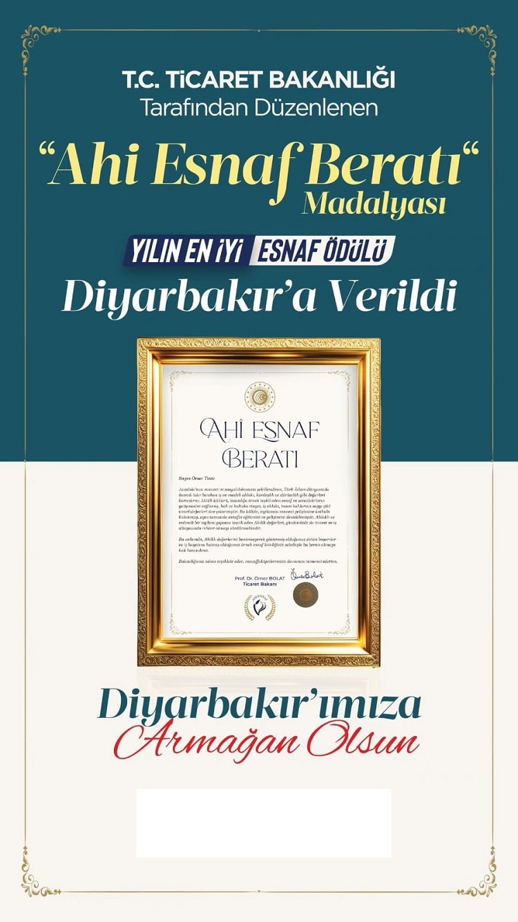 Diyarbakır’a “Yılın Madalyası