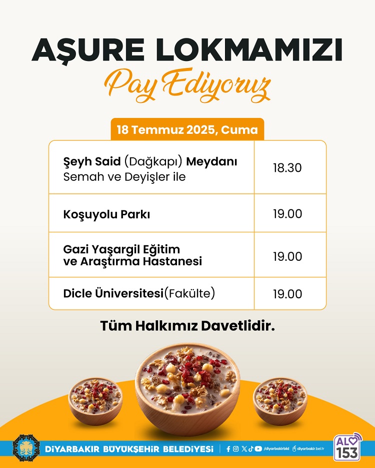 Diyarbakır Büyükşehir 'Aşure' Dağıtacak Adresleri Belli Oldu-1
