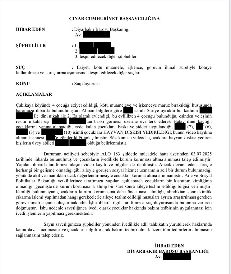 Diyarbakır’da 4 Çocuğa Hayvan Dışkısı Yedirdiler!