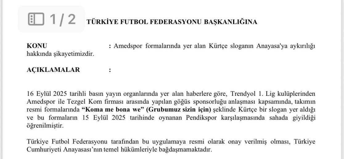 Tff Amedspor’a Kürtçe Onay Vermişti Sıcak Gelişme!