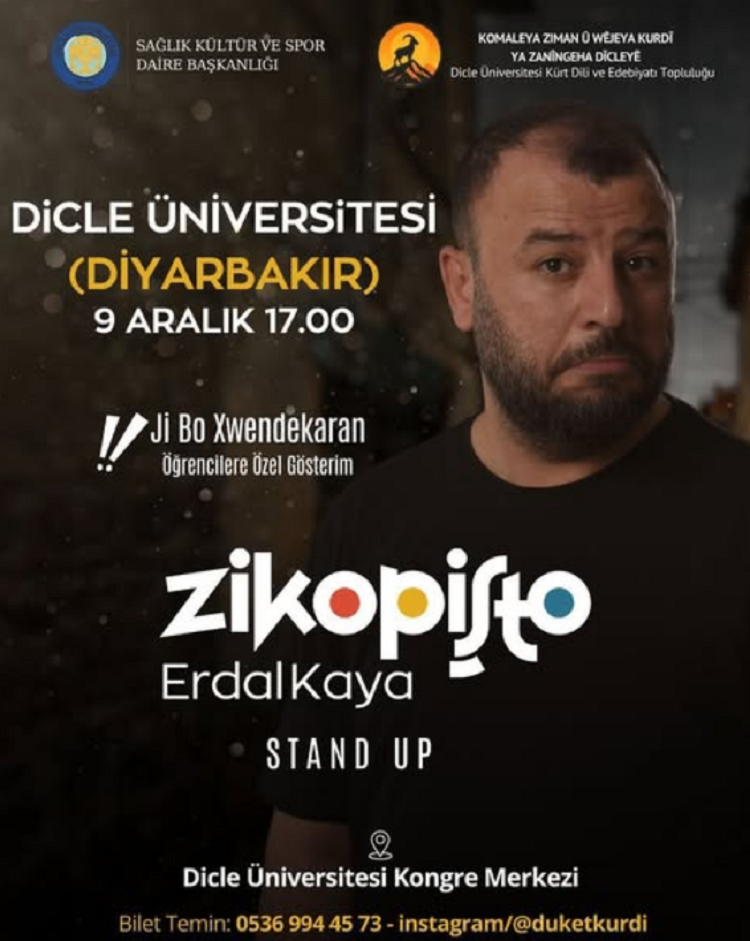 Dicle Üniversitesi’nde Erdal Kaya Kahkahaya Boğacak İşte Gösteri Tarihi!