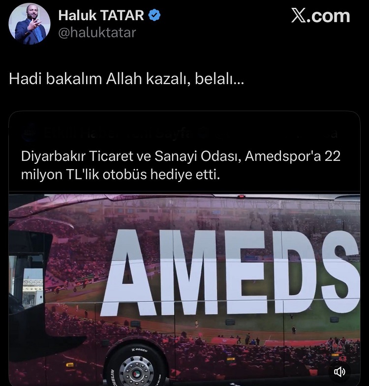 Amedspor’a Yönelik O Sözlere Sert Tepki “Ben Olsam Donuna Kadar Alırım!”