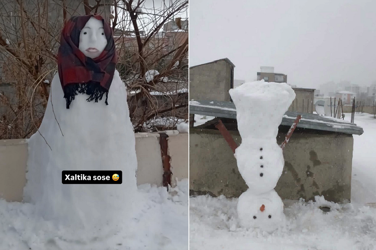 Diyarbakır Ve Bölge Illerde Birbirinden Komik Kardan Adam Mesaisi! (1)