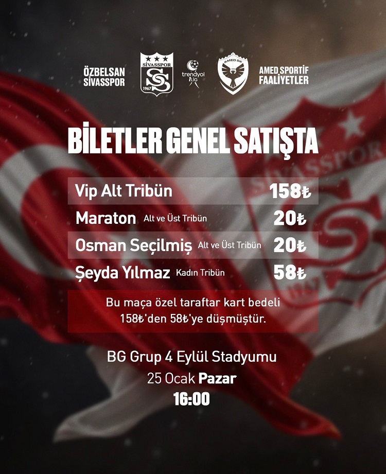 Sivasspor’dan Amedspor Maçına Özel Karar!